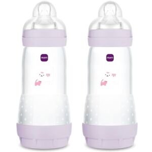 MAM Biberon Easy Start Lot de 2 tétines en silicone SkinSoftTM 4 mois 320 ml MAM Biberon Easy Start Lot de 2 tétines en silicone SkinSoftTM 4 mois 320 ml