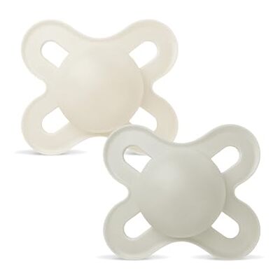 MAM Original Start Sucette 0-2 mois (lot de 2), Sucette 0-2 mois avec tétine orthodontique en silicone, kit de 2 accessoires bébé avec porte-tétine stérilisateur, jaune/neutre MAM Original Start Sucette 0-2 mois (lot de 2), Sucette 0-2 mois avec tétine orthodontique en silicone, kit de 2 accessoires bébé avec porte-tétine stérilisateur, jaune/neutre