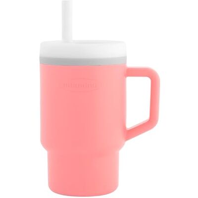 INFANTINO My 1st Tumbler, Gobelet d’Apprentissage en Silicone avec Paille et Poignée, Gobelet Anti-Fuites pour Bébé en Déplacement, Bouteille de Transition Sans BPA, Melon INFANTINO My 1st Tumbler, Gobelet d’Apprentissage en Silicone avec Paille et Poignée, Gobelet Anti-Fuites pour Bébé en Déplacement, Bouteille de Transition Sans BPA, Melon