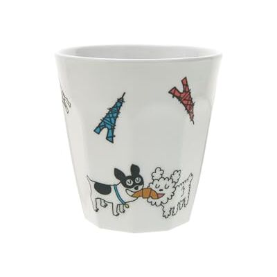 Petit Jour Paris Petit Jour, Mélamine, Gobelet à Facettes, 220ml, Blanc, Sécurité EN14350, Doggy in Paris, Pour Café/Jus/Verre à Dent, Usage Quotidien Petit Jour Paris Petit Jour, Mélamine, Gobelet à Facettes, 220ml, Blanc, Sécurité EN14350, Doggy in Paris, Pour Café/Jus/Verre à Dent, Usage Quotidien