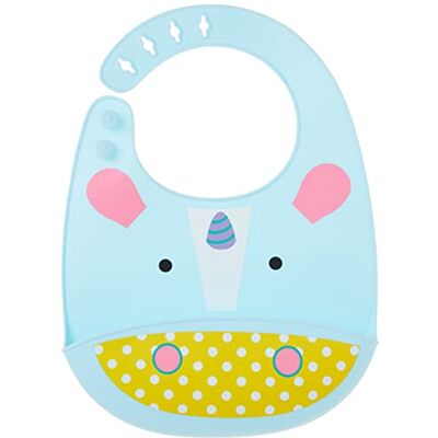 Skip Hop Zoo Fold and Go Bavoir en silicone Skip Hop Zoo Fold and Go Bavoir en silicone