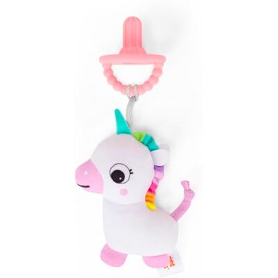 Bright Starts SootheMate Anneau de dentition en peluche pour bébé Licorne Anneau de dentition amovible en forme de tétine pour nouveau-né et enfants plus âgés Bright Starts SootheMate Anneau de dentition en peluche pour bébé Licorne Anneau de dentition amovible en forme de tétine pour nouveau-né et enfants plus âgés