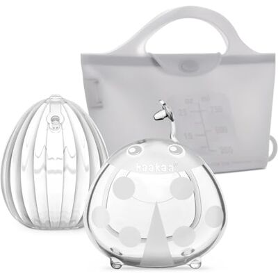 haakaa Ensemble collecteur de lait – Pompe à coquille de 75 ml, collecteur de lait 75 ml et sac de stérilisateur de 750 ml – Tire-lait portable mains libres, récupérateur de lait passif en silicone haakaa Ensemble collecteur de lait – Pompe à coquille de 75 ml, collecteur de lait 75 ml et sac de stérilisateur de 750 ml – Tire-lait portable mains libres, récupérateur de lait passif en silicone
