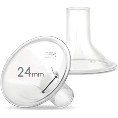 Maymom MyFit Lot de 2 protège-seins 24 mm compatibles avec tire-lait Medela PersonalFit, Freestyle, Harmony et Maxi, compatible avec Flex Connector Maymom MyFit Lot de 2 protège-seins 24 mm compatibles avec tire-lait Medela PersonalFit, Freestyle, Harmony et Maxi, compatible avec Flex Connector