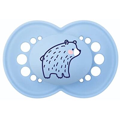MAM Chupete Original S271 S271 SkinsoftTM Silicone ultra doux 16 mois Bleu MAM Chupete Original S271 S271 SkinsoftTM Silicone ultra doux 16 mois Bleu