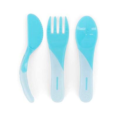 Twistshake Couverts en Plastique 6m+ Bleu Pastel Twistshake Couverts en Plastique 6m+ Bleu Pastel