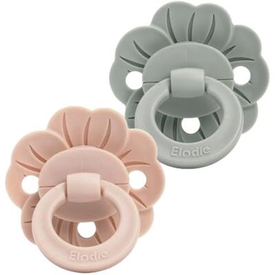 Elodie Details Binky Bloom Lot de 2 tétines pour bébé, tétine symétrique en silicone souple, sucette orthodontique sans BPA, pour enfants, 3 mois, vert/rose Elodie Details Binky Bloom Lot de 2 tétines pour bébé, tétine symétrique en silicone souple, sucette orthodontique sans BPA, pour enfants, 3 mois, vert/rose