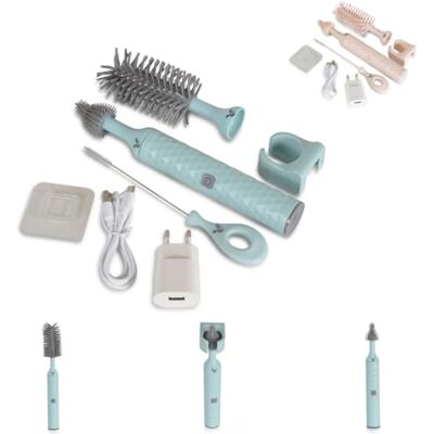 Cangaroo Lot de 2 brosses à biberons électriques 2 en 1 Avec tétine Bleu Cangaroo Lot de 2 brosses à biberons électriques 2 en 1 Avec tétine Bleu