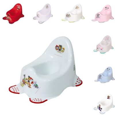 Lorelli Pot Comic, motifs amusants, anti-éclaboussures, pieds en caoutchouc antidérapants, couleur : blanc rouge Lorelli Pot Comic, motifs amusants, anti-éclaboussures, pieds en caoutchouc antidérapants, couleur : blanc rouge