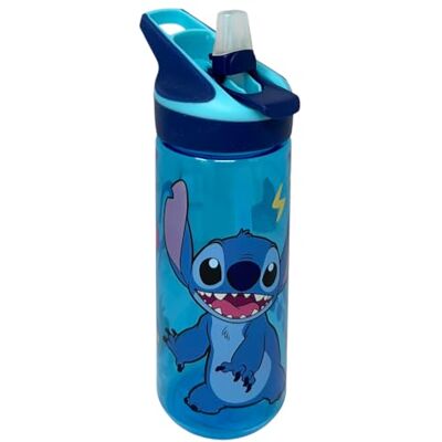 CARTOON Gourde Stitch Disney 620 ml en Tritan Bouteille pop-up avec paille intégrée sans BPA pour enfants, école, sport et loisirs CARTOON Gourde Stitch Disney 620 ml en Tritan Bouteille pop-up avec paille intégrée sans BPA pour enfants, école, sport et loisirs