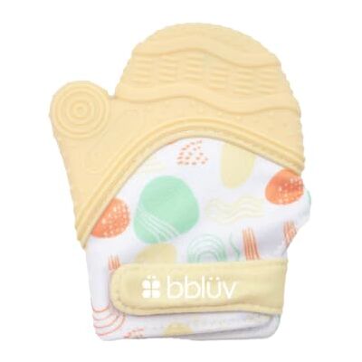 bblüv Glüv Moufle Dentition Silicone, Sangle Ajustable, Vanilla Massage apaisant multi-textures, sangle ajustable maintenue toute la journée, papier crissant, lavable en machine, dès 3 mois bblüv Glüv Moufle Dentition Silicone, Sangle Ajustable, Vanilla Massage apaisant multi-textures, sangle ajustable maintenue toute la journée, papier crissant, lavable en machine, dès 3 mois