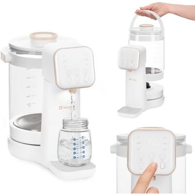 Lionelo Babypresto 2.0 Préparateur de Biberon Automatique 40–100 °C Distributeur d’Eau Bébé, Dosage 30–300 ml, Mode Smart 100 °C avec Déchloration, Hygiène UV, Réservoir en Verre 3 L, Écran LED Lionelo Babypresto 2.0 Préparateur de Biberon Automatique 40–100 °C Distributeur d’Eau Bébé, Dosage 30–300 ml, Mode Smart 100 °C avec Déchloration, Hygiène UV, Réservoir en Verre 3 L, Écran LED