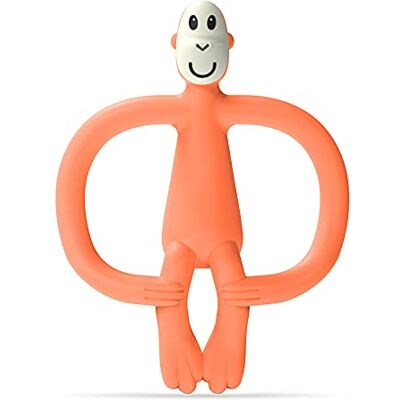 Matchstick Monkey , Anneau de dentition et applicateur de gel en silicone antimicrobien, facile à saisir, sans BPA, 3 mois et plus, 11 cm, singe orange Matchstick Monkey , Anneau de dentition et applicateur de gel en silicone antimicrobien, facile à saisir, sans BPA, 3 mois et plus, 11 cm, singe orange