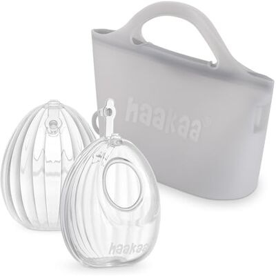 haakaa Tire-lait portable en silicone avec sac de stérilisateur, 2 en 1 mains libres, pour maman allaitante, accessoires d'allaitement, lot de 2 pompes de 75 ml et 1 sac de stérilisateur haakaa Tire-lait portable en silicone avec sac de stérilisateur, 2 en 1 mains libres, pour maman allaitante, accessoires d'allaitement, lot de 2 pompes de 75 ml et 1 sac de stérilisateur