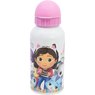 Stor Gourde Aluminium Enfant Gabby Et La Maison Magique 400ml Bouteille avec Bec Verseur de Sécurité et Bouchon Anti-Fuite Légère et Résistante pour Enfants Stor Gourde Aluminium Enfant Gabby Et La Maison Magique 400ml Bouteille avec Bec Verseur de Sécurité et Bouchon Anti-Fuite Légère et Résistante pour Enfants