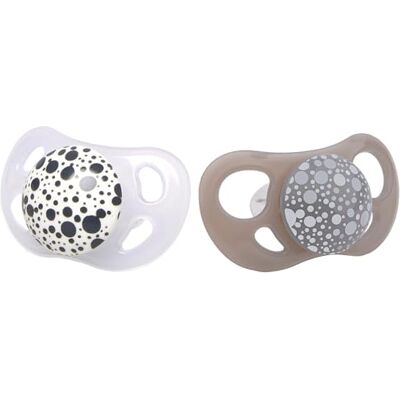 Twistshake Sucette pour Bébé Paquet de 2 – Forme Orthodontique – Ultra Léger – Tétine en Silicone Souple – Sans BPA – Convient aux Bébés âgés de 0 à 6 Mois – Gris Blanc Twistshake Sucette pour Bébé Paquet de 2 – Forme Orthodontique – Ultra Léger – Tétine en Silicone Souple – Sans BPA – Convient aux Bébés âgés de 0 à 6 Mois – Gris Blanc