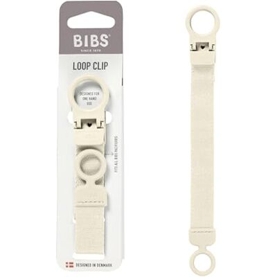 Bibs Attache-tétine Loop, compatible avec toutes les tétines , Ivory Fixation sûre à une main Évite les tétines qui tombent Bibs Attache-tétine Loop, compatible avec toutes les tétines , Ivory Fixation sûre à une main Évite les tétines qui tombent