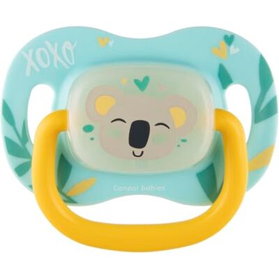 Canpol babies Exotic Tétine en silicone symétrique En silicone sûr Gomme de forme symétrique Poignée confortable Éléments lumineux dans l'obscurité Koala 6-18 m Canpol babies Exotic Tétine en silicone symétrique En silicone sûr Gomme de forme symétrique Poignée confortable Éléments lumineux dans l'obscurité Koala 6-18 m