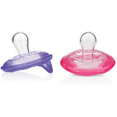 Nuby Nûby Set de 2 Sucettes Cerise Mauve/Rose 6-36 M Nuby Nûby Set de 2 Sucettes Cerise Mauve/Rose 6-36 M