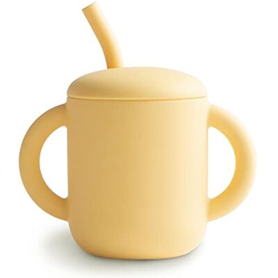mushie Gobelet d'apprentissage avec paille souple À partir de 6 mois Gobelet sûr, de qualité supérieure et durable pour les tout-petits, garçons et filles Pale Daffodil mushie Gobelet d'apprentissage avec paille souple À partir de 6 mois Gobelet sûr, de qualité supérieure et durable pour les tout-petits, garçons et filles Pale Daffodil