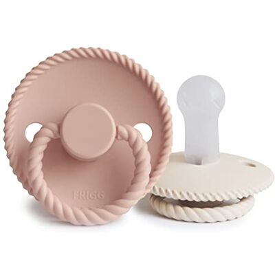 mushie FRIGG Rope Lot de 2 tétines en silicone en forme de cerise, sans BPA, fabriquées au Danemark, en silicone (Blush/crème, taille 2 (6-18 mois) mushie FRIGG Rope Lot de 2 tétines en silicone en forme de cerise, sans BPA, fabriquées au Danemark, en silicone (Blush/crème, taille 2 (6-18 mois)