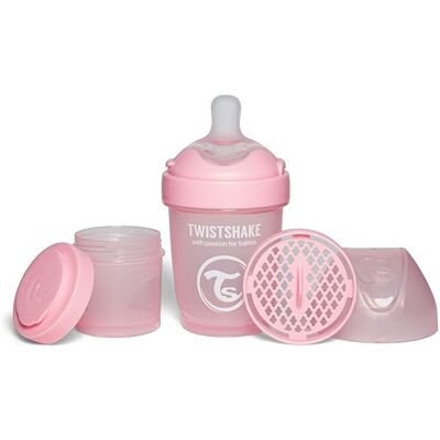 Twistshake Pro Double Biberon anti-colique avec récipient pour lait en poudre et mélangeur de 180 ml Tétine en silicone à débit lent Biberon sans BPA Convient aux nouveau-nés (0+), rose Twistshake Pro Double Biberon anti-colique avec récipient pour lait en poudre et mélangeur de 180 ml Tétine en silicone à débit lent Biberon sans BPA Convient aux nouveau-nés (0+), rose