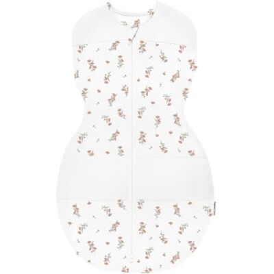 Happiest Baby Couverture d'emmaillotage Sleepea Cotton 100% Bio Favorise Un développement sain des Hanches (Fleurs Sauvages Ivoire, Moyen) Happiest Baby Couverture d'emmaillotage Sleepea Cotton 100% Bio Favorise Un développement sain des Hanches (Fleurs Sauvages Ivoire, Moyen)