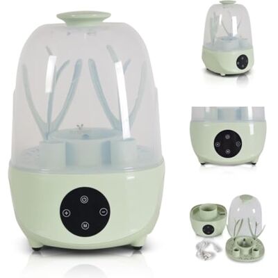 Cangaroo Stérilisateur Verde 4 en 1 Chauffe-Biberons, pour 6 Bouteilles, Cuiseur Vapeur Vert Cangaroo Stérilisateur Verde 4 en 1 Chauffe-Biberons, pour 6 Bouteilles, Cuiseur Vapeur Vert