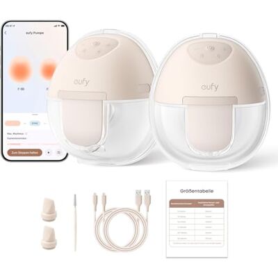 eufy security Tire-lait électrique portable eufy E10 Tire-lait electrique mains libres avec contrôle par application, rythme intelligent, qualité hospitalière, brides de 17-24 mm eufy security Tire-lait électrique portable eufy E10 Tire-lait electrique mains libres avec contrôle par application, rythme intelligent, qualité hospitalière, brides de 17-24 mm