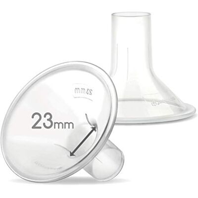 Maymom MyFit Lot de 2 protège-seins 23 mm compatibles avec tire-lait Medela PersonalFit, Freestyle, Harmony et Maxi, compatible avec Flex Connector Maymom MyFit Lot de 2 protège-seins 23 mm compatibles avec tire-lait Medela PersonalFit, Freestyle, Harmony et Maxi, compatible avec Flex Connector