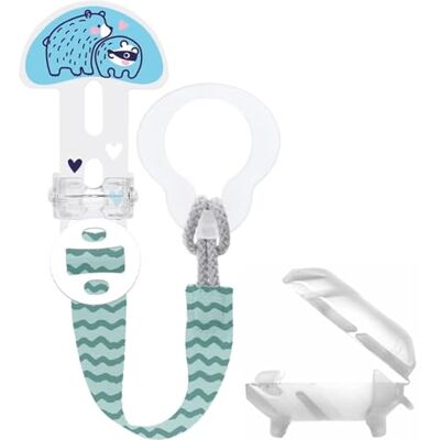 MAM Instructions en langue étrangère Verdes Clip pour tétine, ruban de tétine avec emballage de protection, longueur réglable, lavable MAM Instructions en langue étrangère Verdes Clip pour tétine, ruban de tétine avec emballage de protection, longueur réglable, lavable