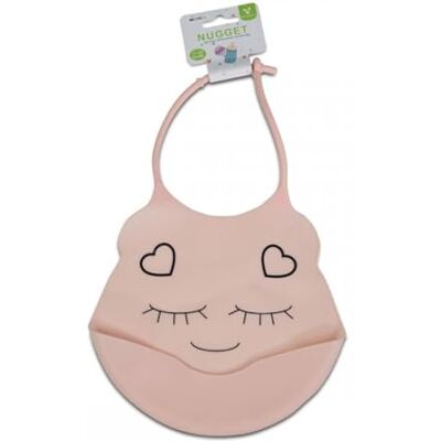 Cangaroo bavoir bébé pépite silicone fermeture réglable sac pour restes de repas, coloris:rose Cangaroo bavoir bébé pépite silicone fermeture réglable sac pour restes de repas, coloris:rose