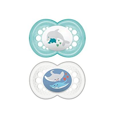 MAM Lot de 2 tétines à partir de 16 mois, avec tétine symétrique, plate et flexible en silicone Skin Soft Silicone facilement acceptable, avec boîte auto-stérilisatrice, original, neutre brillant, MAM Lot de 2 tétines à partir de 16 mois, avec tétine symétrique, plate et flexible en silicone Skin Soft Silicone facilement acceptable, avec boîte auto-stérilisatrice, original, neutre brillant,