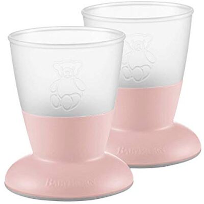 BabyBjörn Verre pour Bébé, lot de 2, Rose pastel BabyBjörn Verre pour Bébé, lot de 2, Rose pastel