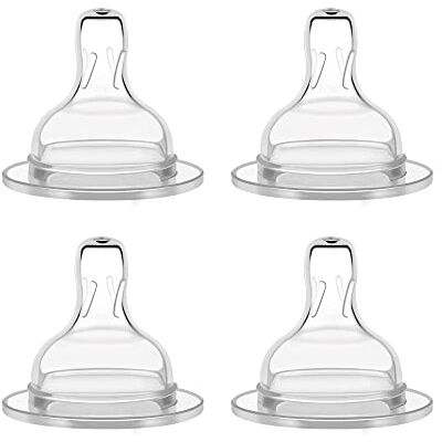 Maymom Tétine en silicone à débit lent, 4 pièces, compatible avec les biberons Spectra/Motif Luna/ Widemouth Maymom Tétine en silicone à débit lent, 4 pièces, compatible avec les biberons Spectra/Motif Luna/ Widemouth