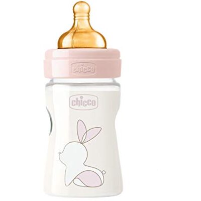 Chicco Originele Touch anti-koliek drinkfles met zuignap van latex, 100% natuurlijk, met luchtstroom 0 maanden, plastic fles 150 ml voor pasgeborenen, roze Chicco Originele Touch anti-koliek drinkfles met zuignap van latex, 100% natuurlijk, met luchtstroom 0 maanden, plastic fles 150 ml voor pasgeborenen, roze