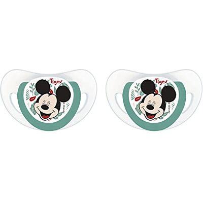 Tigex Set de 2 Sucettes Physiologiques Silicone Mickey 18+ Mois Tigex Set de 2 Sucettes Physiologiques Silicone Mickey 18+ Mois