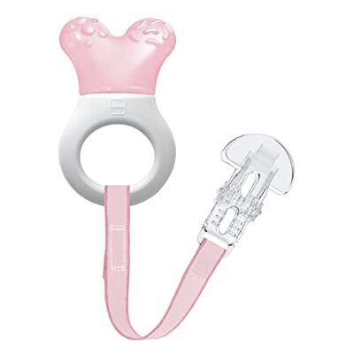 MAM Cooler & Clip Anneau de dentition rafraîchissant avec clip pour une fixation facile, anneau de dentition extra petit et léger pour bébé, à partir de 2 mois, rose MAM Cooler & Clip Anneau de dentition rafraîchissant avec clip pour une fixation facile, anneau de dentition extra petit et léger pour bébé, à partir de 2 mois, rose