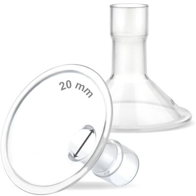 Maymom MyFit kleine borstschilden, 2 stuks, Compatibel met Medela borstkolven PersonalFit, Freestyle, Harmony, Maxi en Flex connectoren, geschikt voor brede en smalle connectors, Classic, 20 mm Maymom MyFit kleine borstschilden, 2 stuks, Compatibel met Medela borstkolven PersonalFit, Freestyle, Harmony, Maxi en Flex connectoren, geschikt voor brede en smalle connectors, Classic, 20 mm