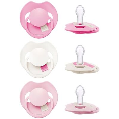 Difrax LOVI Sucette Dynamique 6 à 18 Mois Prime Tutti Frutti Rose 3 Pièces Facile à Accepter, Sans BPA, Silicone de Haute Qualité et Durable Difrax LOVI Sucette Dynamique 6 à 18 Mois Prime Tutti Frutti Rose 3 Pièces Facile à Accepter, Sans BPA, Silicone de Haute Qualité et Durable