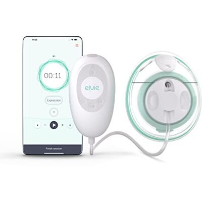 Elvie Stride 1, tire-lait simple, tire-lait électrique, mains libres, portable et portable, essentiel pour nouveau-né, contrôlé par application et ultra silencieux Elvie Stride 1, tire-lait simple, tire-lait électrique, mains libres, portable et portable, essentiel pour nouveau-né, contrôlé par application et ultra silencieux