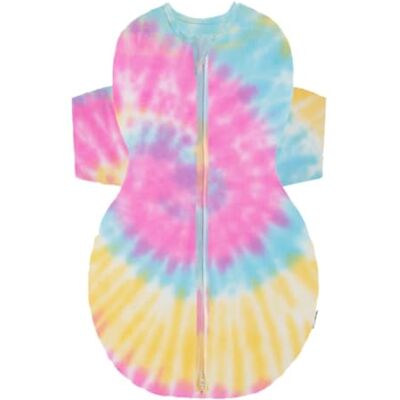 Happiest Baby SNOO Sleep Sack Couverture d'emmaillotage 100 % coton bio pour bébé – Conçue par des médecins pour un développement sain des hanches (arc-en-ciel tie-dye, taille L) Happiest Baby SNOO Sleep Sack Couverture d'emmaillotage 100 % coton bio pour bébé – Conçue par des médecins pour un développement sain des hanches (arc-en-ciel tie-dye, taille L)