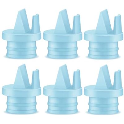 Maymom 2e generatie duckbillventielen met treklip Compatibel met Spectra S1, S2 en 9 Plus en Avent Comfort elektrische borstkolven, 6 stuks blauw Maymom 2e generatie duckbillventielen met treklip Compatibel met Spectra S1, S2 en 9 Plus en Avent Comfort elektrische borstkolven, 6 stuks blauw