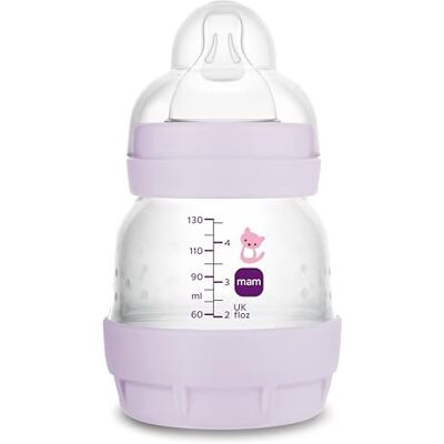 MAM Biberon Easy Start Anticolique avec tétine en silicone SkinSoftTM 0+ mois 130 ml Rose MAM Biberon Easy Start Anticolique avec tétine en silicone SkinSoftTM 0+ mois 130 ml Rose