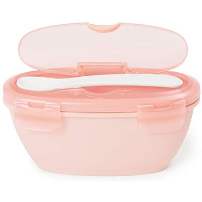 Skip Hop S252808 Easy Serve Bol et cuillère de voyage Corail Skip Hop S252808 Easy Serve Bol et cuillère de voyage Corail