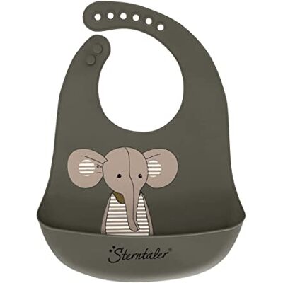Bavoir en silicone Éléphant Eddy de Sterntaler - Bébé Bavoir en silicone Éléphant Eddy de Sterntaler - Bébé