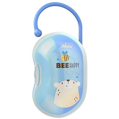 Chicco Boîte pour 2 Sucettes avec Poignée X1 Bleu 1 Unité Chicco Boîte pour 2 Sucettes avec Poignée X1 Bleu 1 Unité