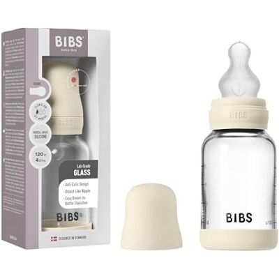 BIBS Biberon en Verre pour Bébé Silicone Débit Lent - Biberon BIBS Biberon en Verre pour Bébé Silicone Débit Lent - Biberon
