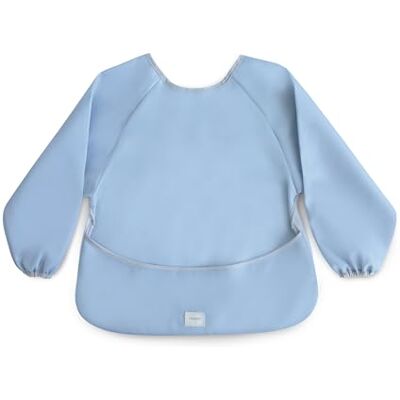 mushie Bavoir Manches Longues Bébé Tablier Bébé pour Manger Imperméable Ajustement Réglable pour 6-24 Mois Couleur: Tradewinds mushie Bavoir Manches Longues Bébé Tablier Bébé pour Manger Imperméable Ajustement Réglable pour 6-24 Mois Couleur: Tradewinds