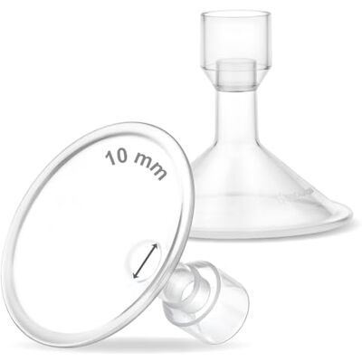 Maymom MyFit kleine borstschilden, 2 stuks, Compatibel met Medela borstkolven PersonalFit, Freestyle, Harmony, Maxi en Flex connectoren, geschikt voor brede en smalle connectors, Classic, 10 mm Maymom MyFit kleine borstschilden, 2 stuks, Compatibel met Medela borstkolven PersonalFit, Freestyle, Harmony, Maxi en Flex connectoren, geschikt voor brede en smalle connectors, Classic, 10 mm